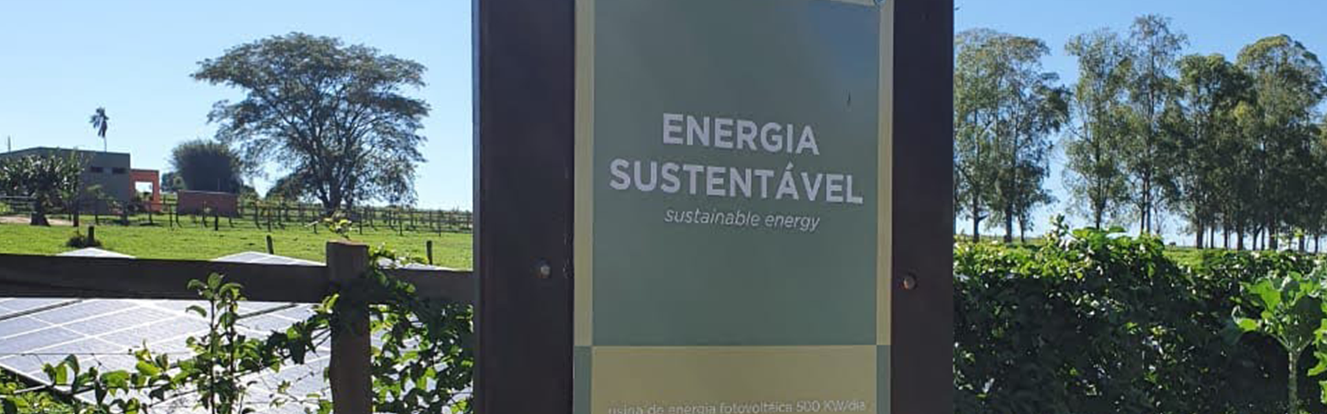 Foto de placa escrito sustentabilidade